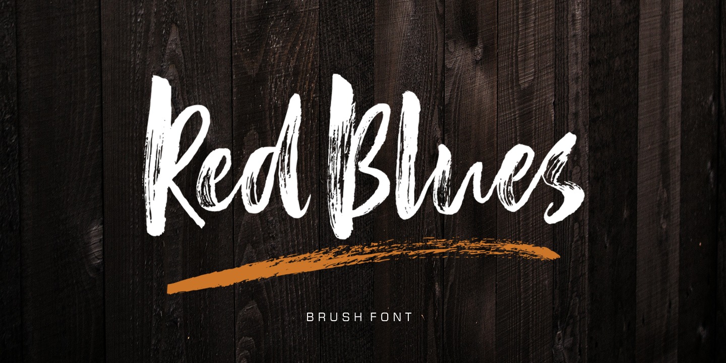 Red Blues Script Swash Font preview